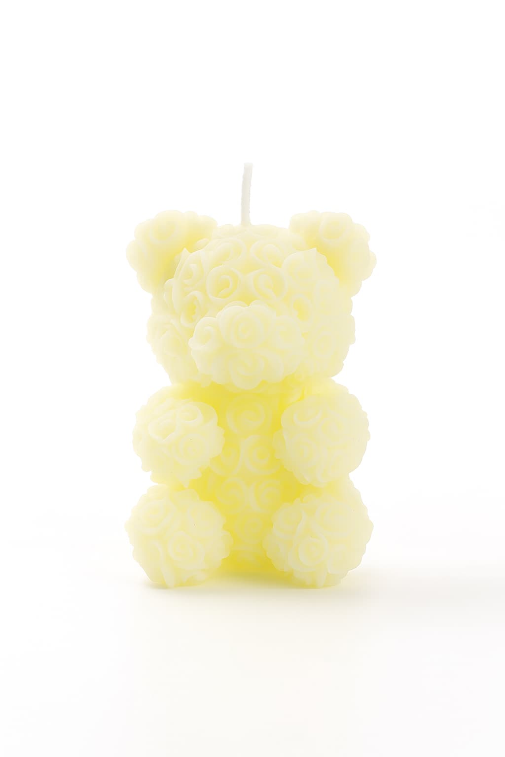 Bela dišeča svečka v obliki medvedka