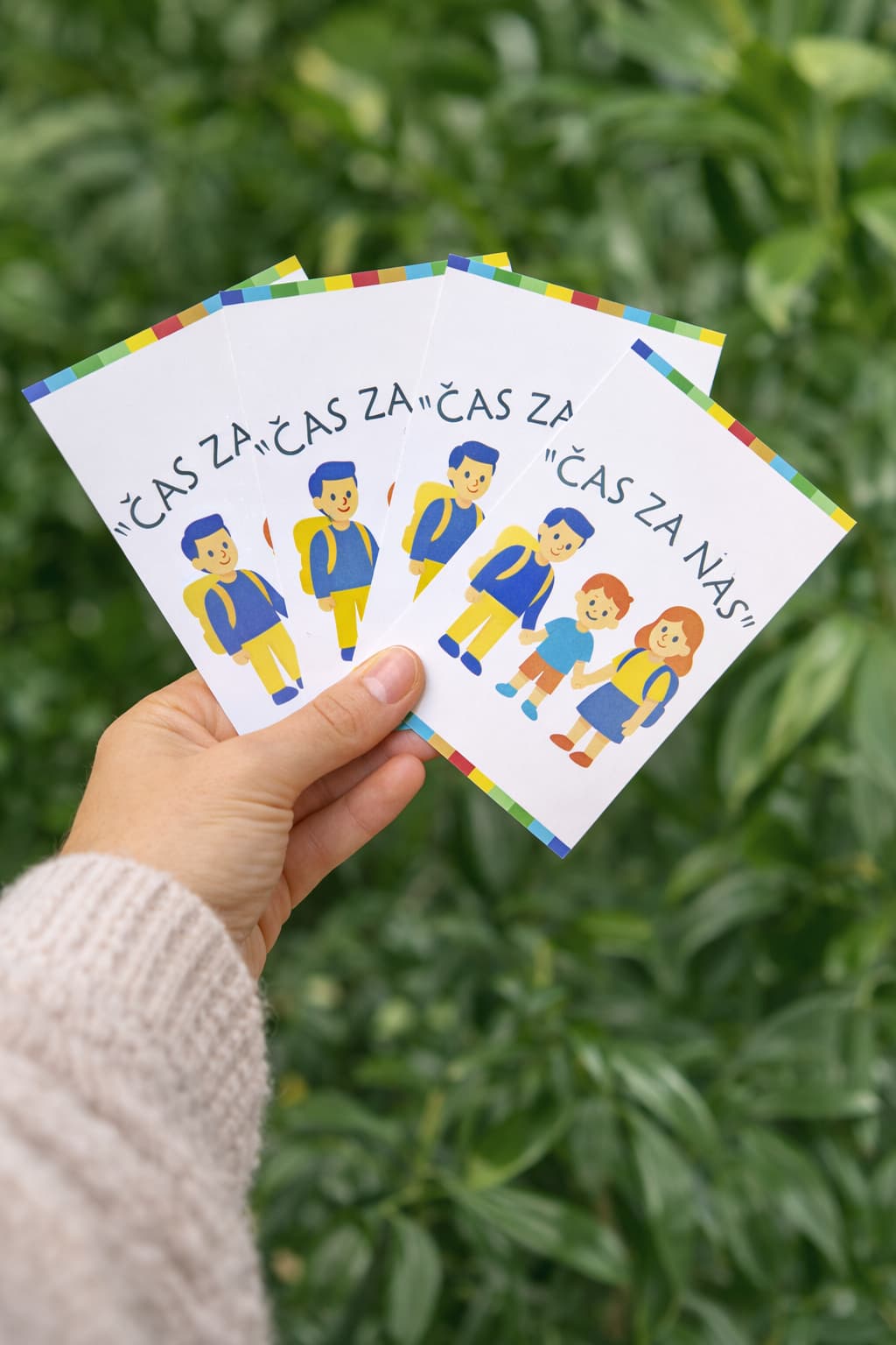 Kartica z idejo za družinski izlet po Sloveniji