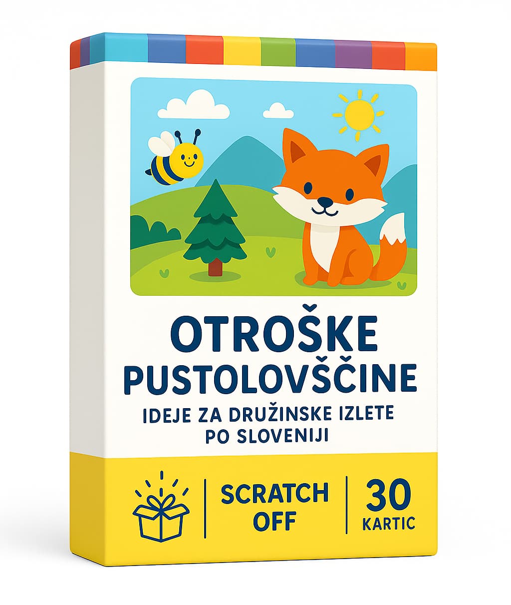 Otroške pustolovščine – kartice z idejami za družinske izlete po Sloveniji