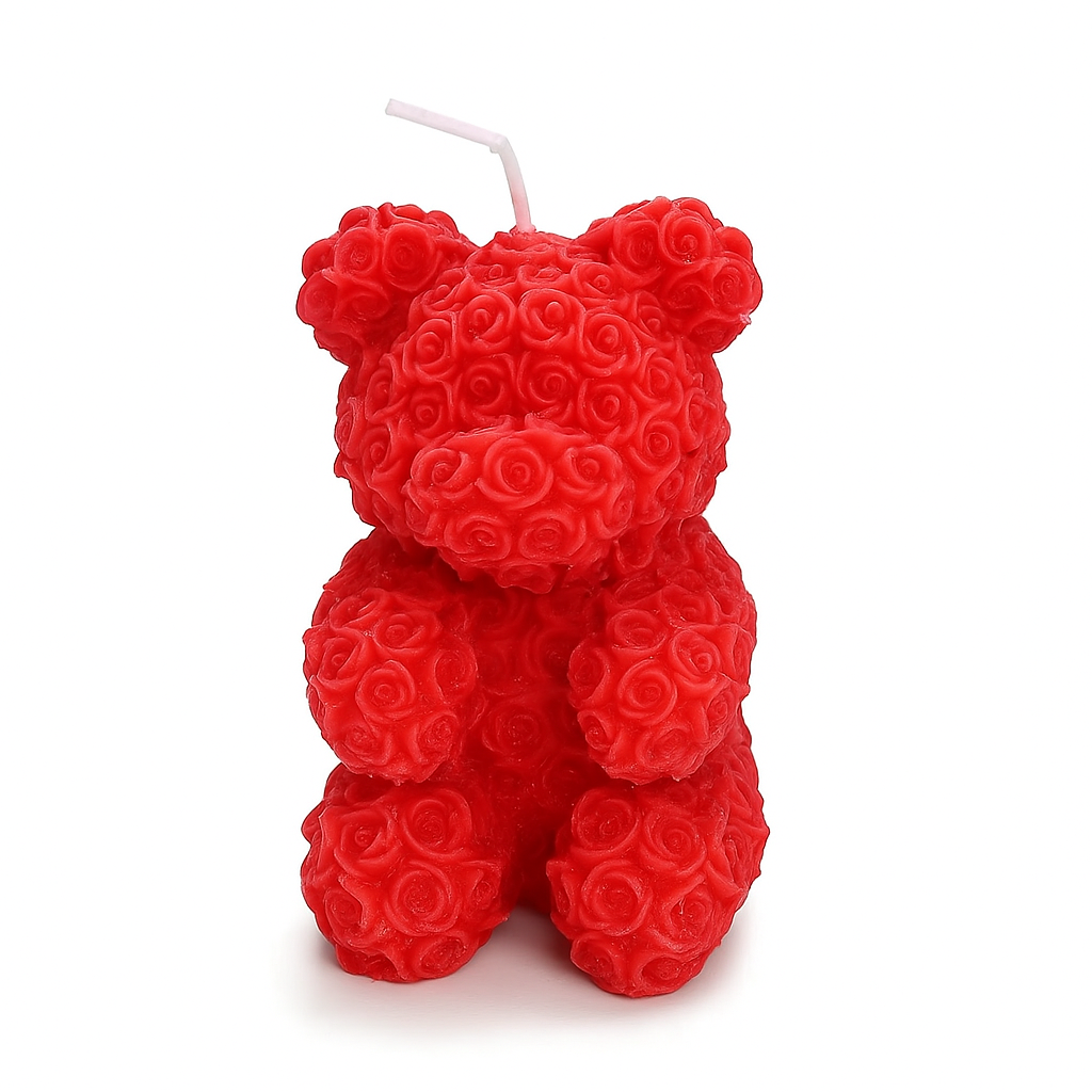 Medvedek iz vrtnic – dišeča svečka